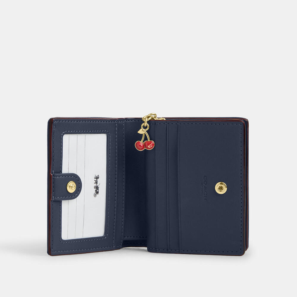 Snap Wallet In Signature Denim